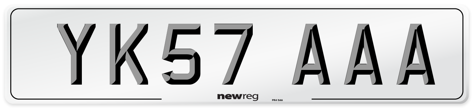 YK57 AAA Number Plate from New Reg